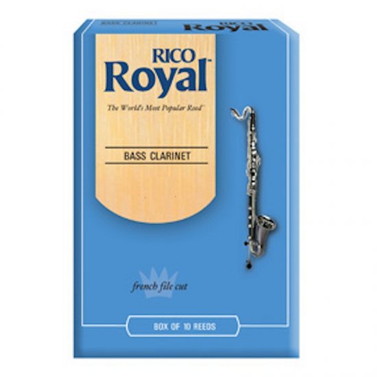 Rico Royal Bass Clarinet Reeds, (Box 10) Strength 2.5